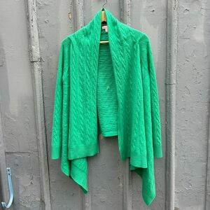 Lilly Pulitzer Cashmere Cable Knit Waterfall Cardigan, Size S/M